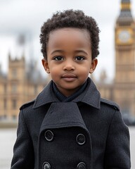 Adorable toddler boy in London, UK.