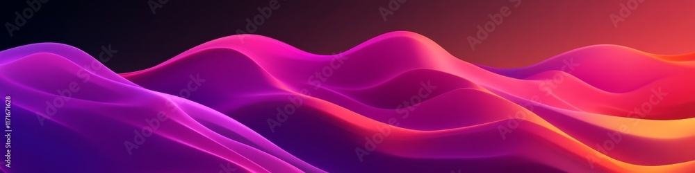 Poster abstract waves in vibrant colors create a dynamic visual effect.