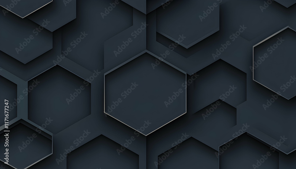 Poster abstract dark hexagon pattern background. perfect for modern designs, websites, and presentations. g