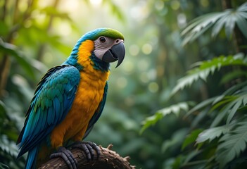 blue and yellow macaw ara