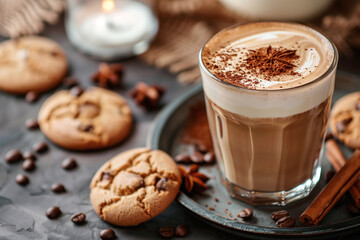 Freshly Brewed Espresso in a Coffee Cup with Creamy Swirl, Surrounded by Roasted Coffee Beans for a Rich Coffee Experience