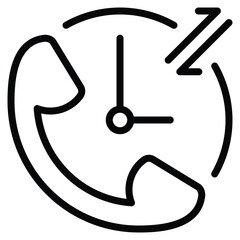 Contact History icon line vector illustration