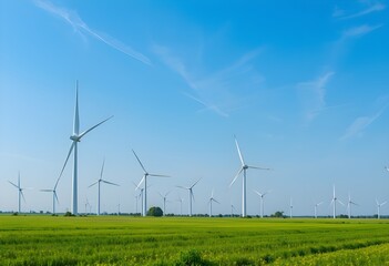 wind turbines in the field