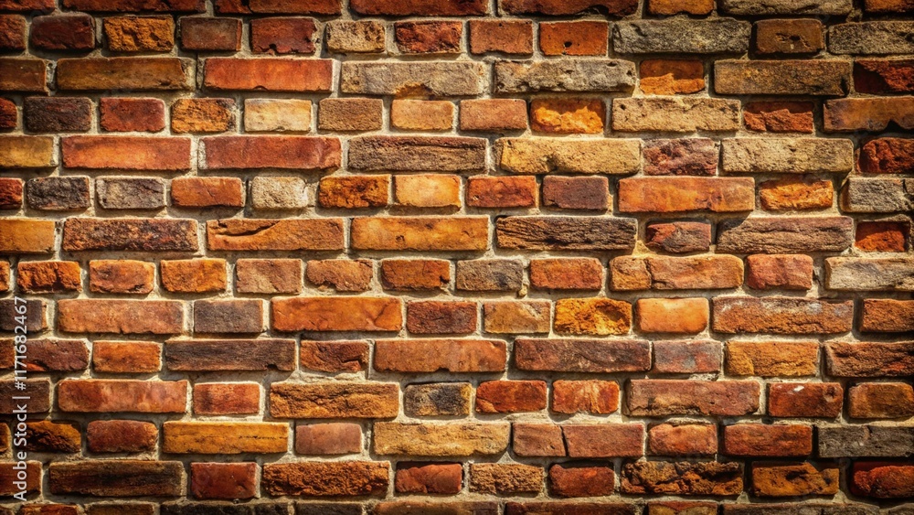 Aufkleber a rustic brick wall serves as textured backdrop in this stock photo, adding a sense of warmth and ch
