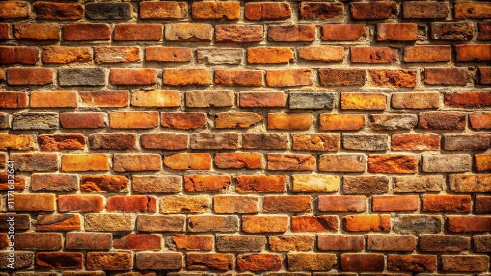 Aufkleber a rustic brick wall serves as textured backdrop in this stock photo, adding a sense of warmth and ch