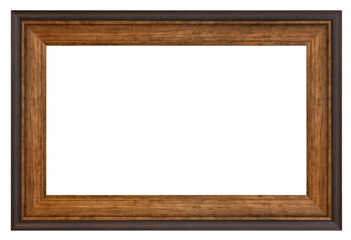 Old style vintage brown frame isolated on a white background