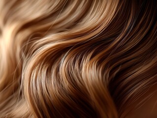 Close-Up of Wavy Light Brown Hair
