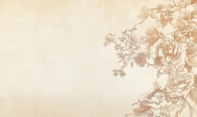 A vintage floral background featuring soft, muted colors and intricate flower designs.