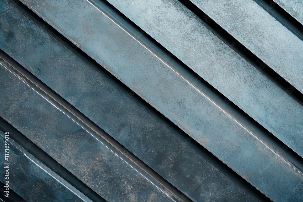 Poster the image is a close up of a metal surface with a blue and gray color scheme