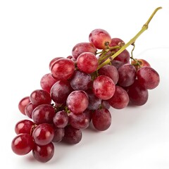 Fototapeta premium red grapes bunch on white background