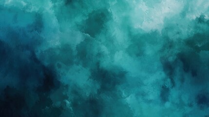 Fototapeta premium soft turquoise watercolor backdrop blending gentle clouds in saturated pigment with airy tranquility and ample copyspace concept of marketing design branding