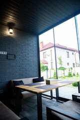 Veranda of the house. Recreation area in the house.