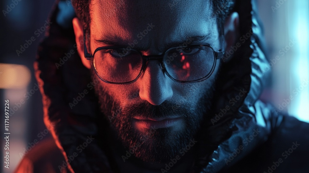 Aufkleber hacker accesses data concept, cyber attack and data breach illustration