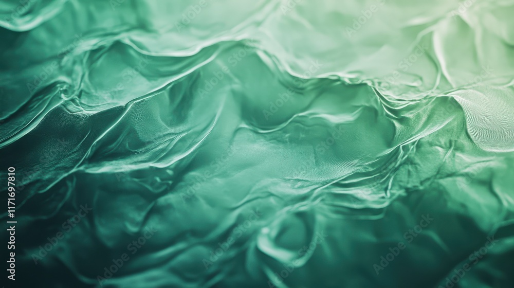 Poster ideal for a digital design project, green gradient background with a textured grain