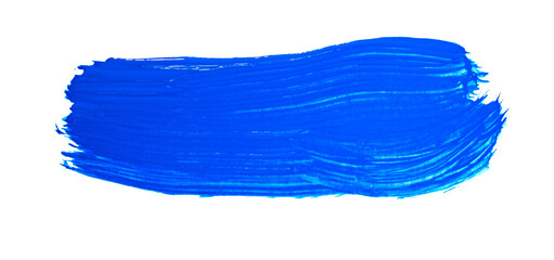 Blue brush stroke isolated on white background. Blue abstract stroke. Colorful watercolor brush stroke.