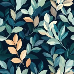 Organic motif, botanical motif background. Seamless pattern.Vector.