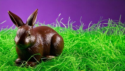 AI generated image of a chocolate Easter bunny