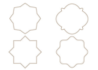 Frames border vintage design set
