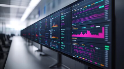 Obraz premium Enhancing energy efficiency index through data analytics in modern workspaces