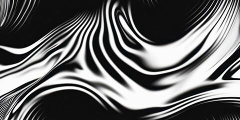 Naklejka premium Abstract zebra pattern, black and white stripes, optical illusion, dynamic curves, high contrast, close-up texture, organic shapes, flowing lines, hypnotic design, minimalist art, geometric distortion