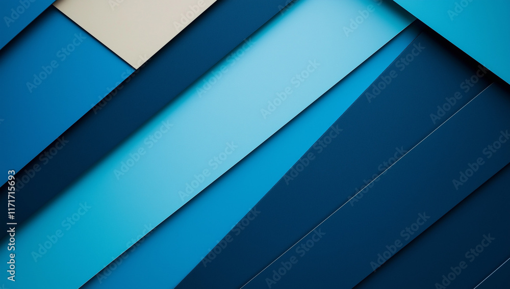 Poster diagonal layers of blue, teal, and beige create an abstract textured background. the shades vary in 