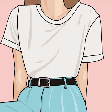 Casual Summer Outfit with White Shirt and Denim Skirt