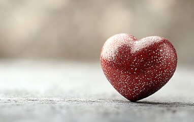Fototapeta premium Red Heart with White Specks