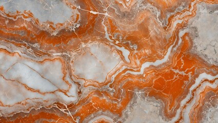 Detailed close up of orange and white marble