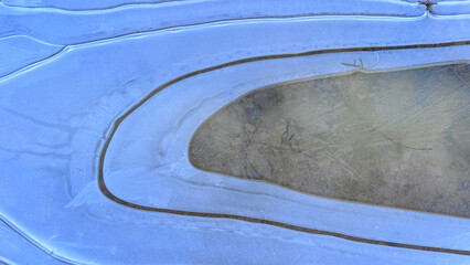 natural formations of unusual geometric shapes in frozen ice floes