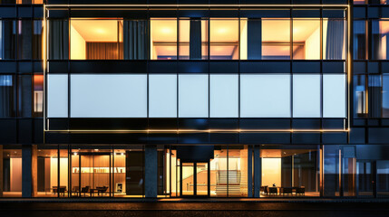 blank billboard on a modern building