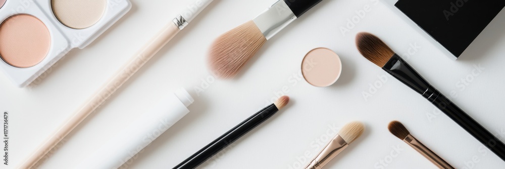 Poster Minimalist flat lay of essential tools for creative visual storytelling and editing