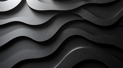 Obraz premium Abstract grayscale wavy background texture.