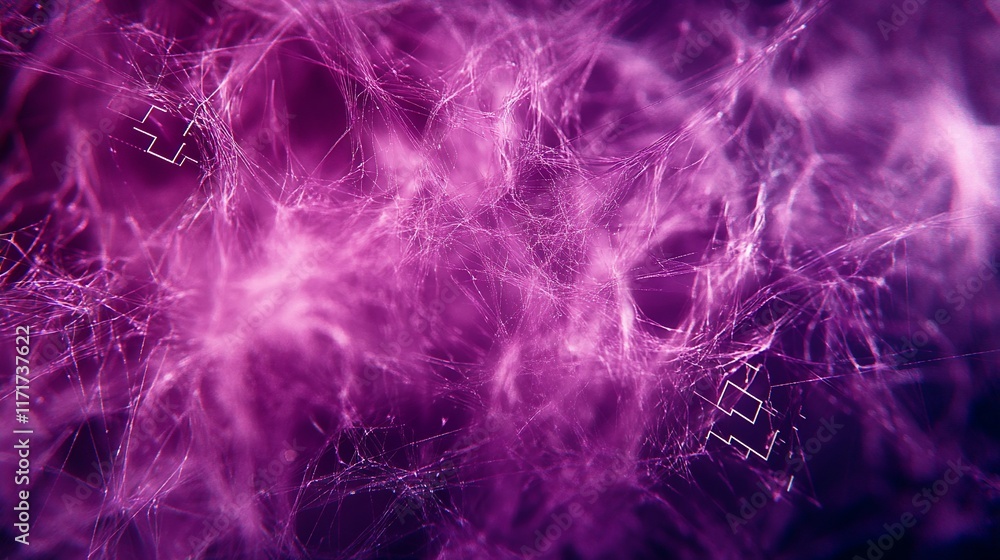 Aufkleber abstract pink network texture with glowing lines.