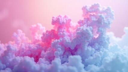 Fototapeta premium Colorful clouds fill the sky during sunset, creating a stunning backdrop of pink and blue hues that enhance the evening's beauty. Generative AI