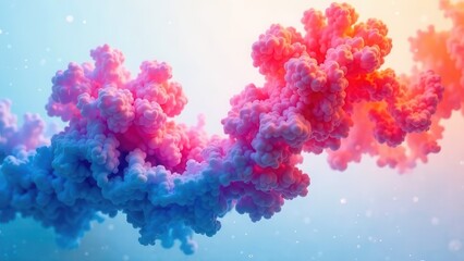 Fototapeta premium Colorful clouds with vibrant hues brighten the background in a stunning display during the early hours of the day. Generative AI