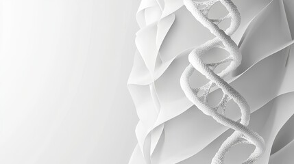 DNA helix image on left with genetics patterns background