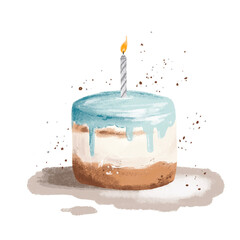 birthday cake with candle