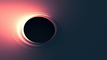 Isolated Minimalist Banner Featuring Black Hole Model in Space