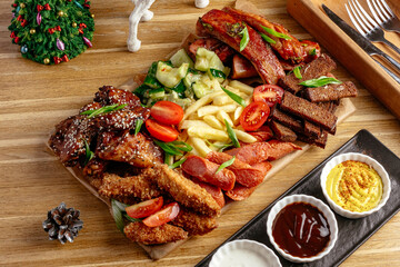 food on a plate. food from the restaurant. photos for the menu