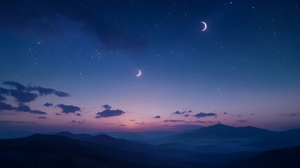 night sky with moon