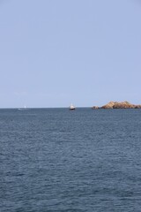 ships in the sea, bay of Quiberon, France 