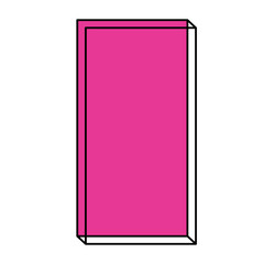 Retro futuristic rectangular
text frame