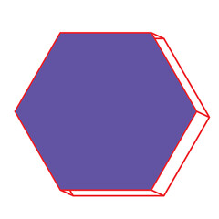 Retro futuristic hexagonal text
frame