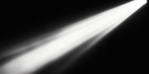 dark background, bright beam of light, diagonal illumination, high contrast, abstract, minimalist, dramatic lighting, black and white, ethereal glow, mysterious atmosphere, shadow play, spotlight effe