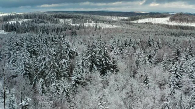the german rothaar mountains in winter 4k 25fps video