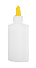 One bottle of glue isolated on white