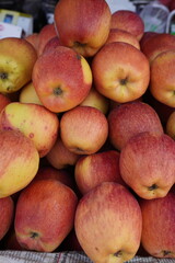 Fresh apples in close up