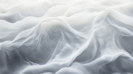 Obraz premium Abstract Draped Fabric, Soft White Texture