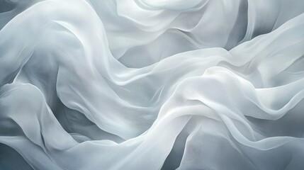 Obraz premium Soft, flowing light gray fabric. Elegant and serene.