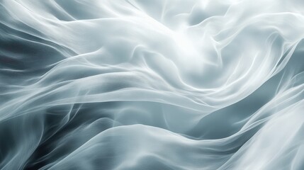 Obraz premium Soft, flowing light blue fabric. Elegant and serene.